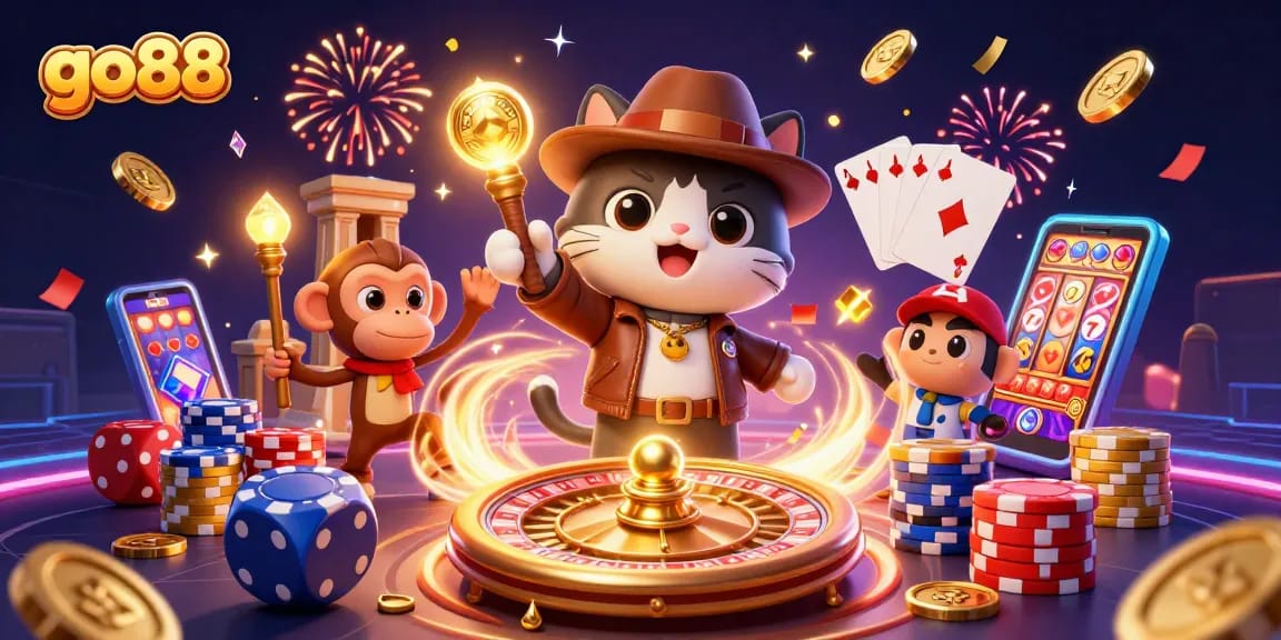 Elevate your gaming with go88's golden treasures and vibrant scenes of excitement.