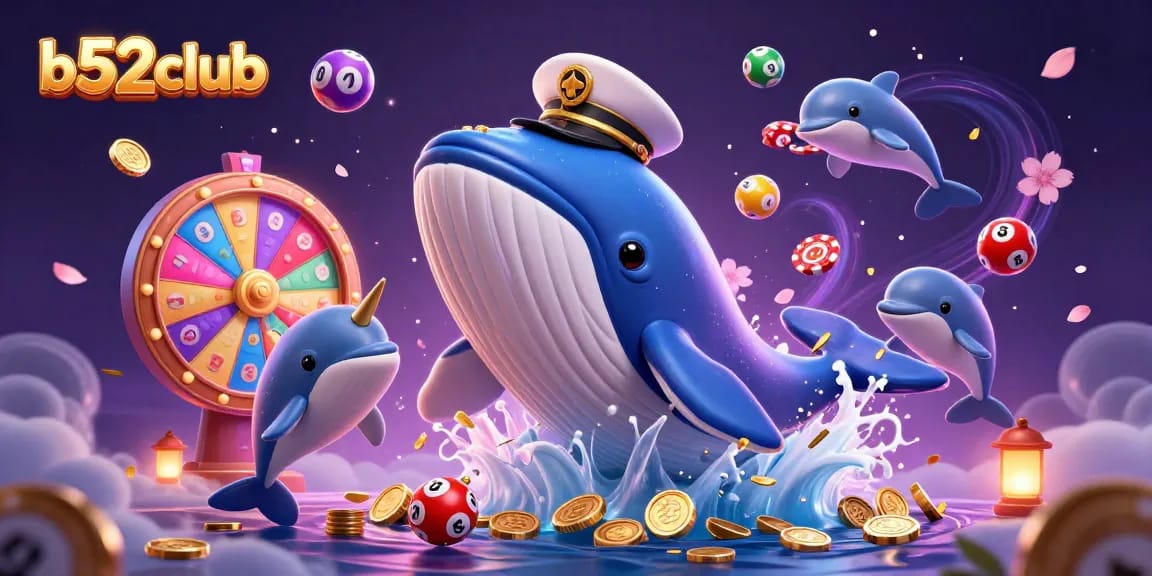 Bets fly as players engage with the magical world of b52club, illustrated with vibrant casino elements.