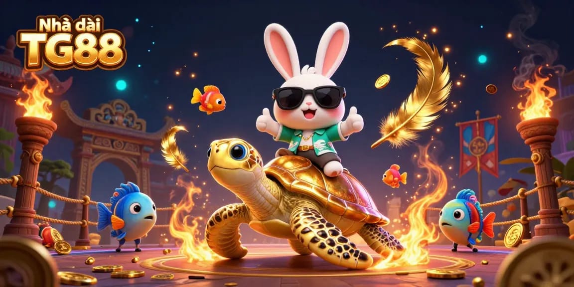Engage with Nhà cái TG88 through vibrant 3D illustration showcasing energetic gameplay elements.