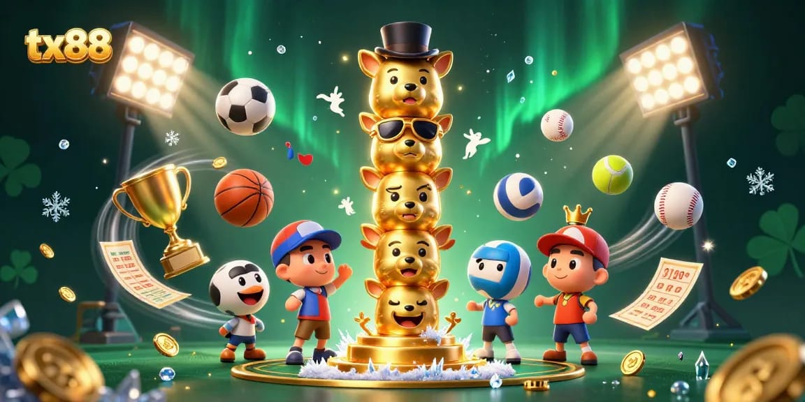 Engage with tx88's vibrant, dynamic casino experience filled with sports excitement and festive elements.