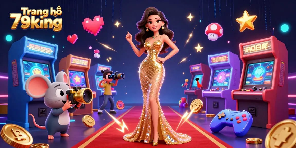 Experience the excitement of Trang chủ 79king with a vibrant 3D illustration capturing the thrill of online casino gaming.