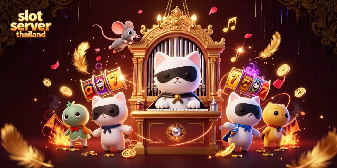 Spin the reels on slot server thailand with a stunning casino illustration featuring vibrant characters and dramatic elements.
