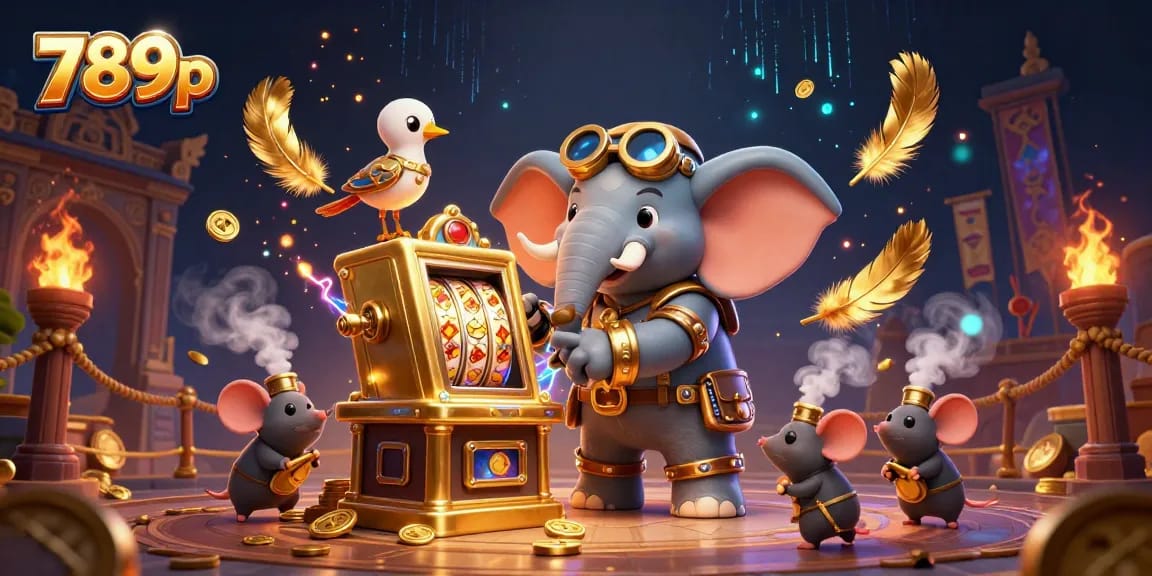 Engage with 789p's steampunk fantasy world, spinning fortune with an intricate slot machine.