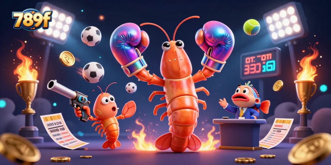Join the excitement with 789f featuring vibrant characters and dynamic gambling action in a captivating casino scene.