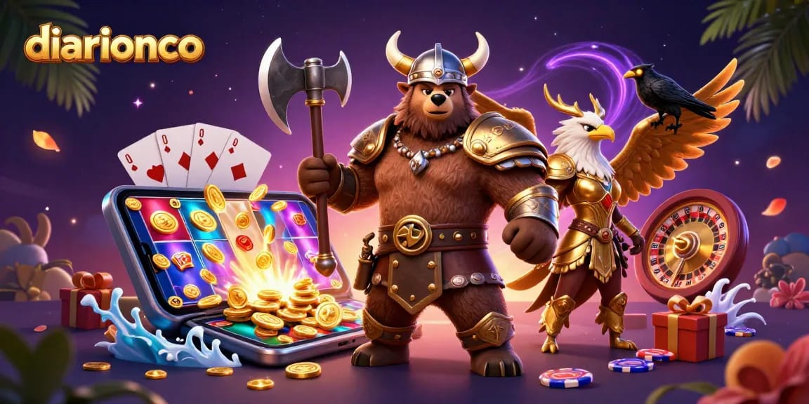Experience thrilling gameplay with diarionco, featuring immersive 3D characters and rich casino elements.
