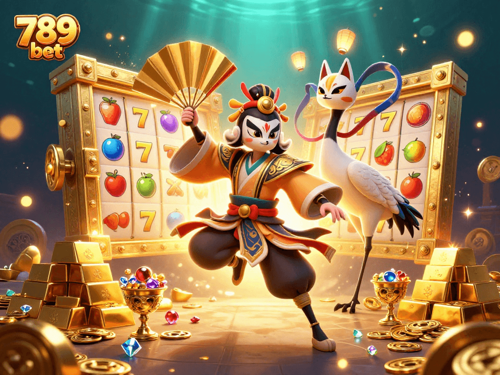 Spin to win with 789 bet in a vibrant casino scene featuring engaging slot games.