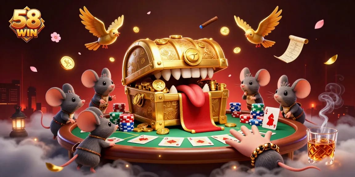 Play at 58WIN with captivating poker elements and engaging animated characters.