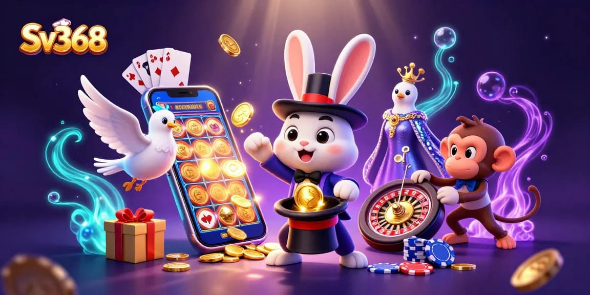 Sv368 transforms your gaming experience with a magical scene of winning moments in gambling.