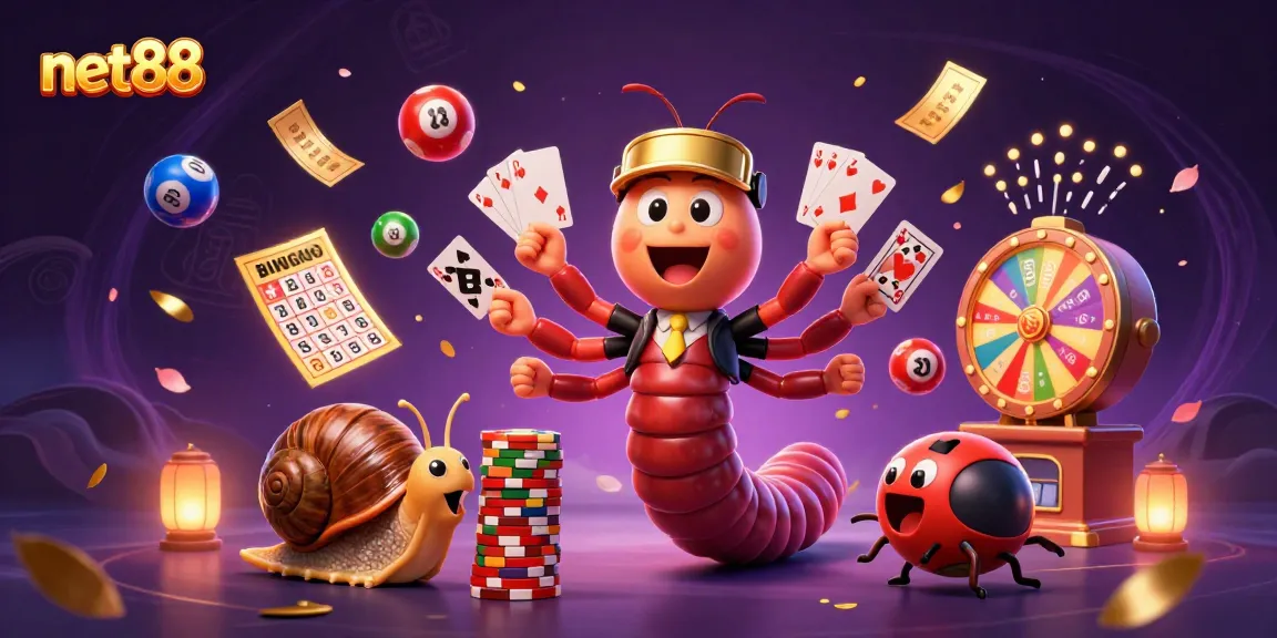 Engage in thrilling gaming action with net88 as a vibrant casino scene comes alive.