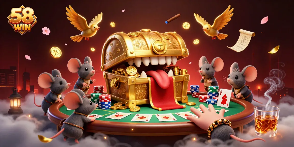Play at 58WIN with captivating poker elements and engaging animated characters.