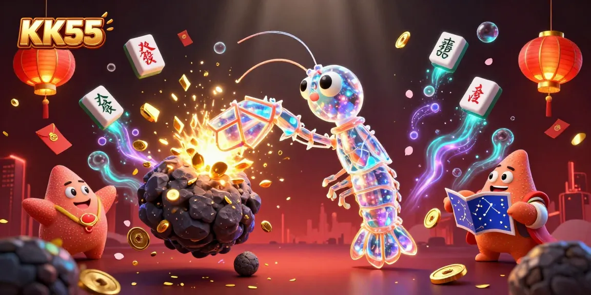 Experience thrilling gameplay with KK55's vibrant casino adventure illustration featuring dynamic characters.