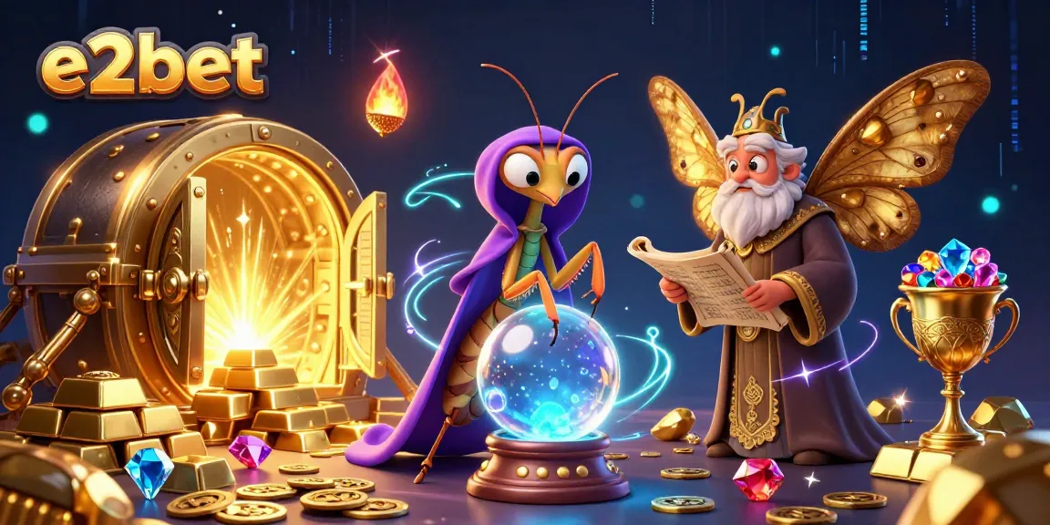 Experience luck with e2bet as a fortune teller unveils treasures in a dynamic casino scene.