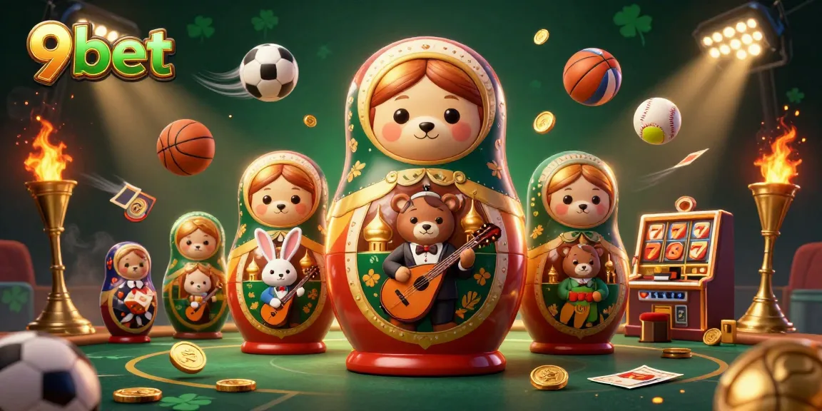 Enhance your gaming experience with 9bet, featuring vibrant casino characters and dynamic sports elements.