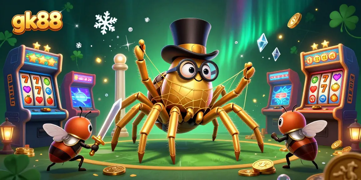 Experience gk88's thrilling casino world as characters engage in a vibrant game of luck and fortune.