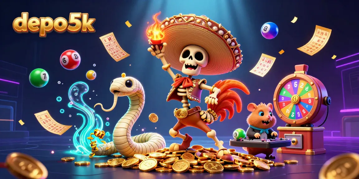 Win big at depo 5k with dynamic casino action and vibrant game elements in a thrilling 3D scene