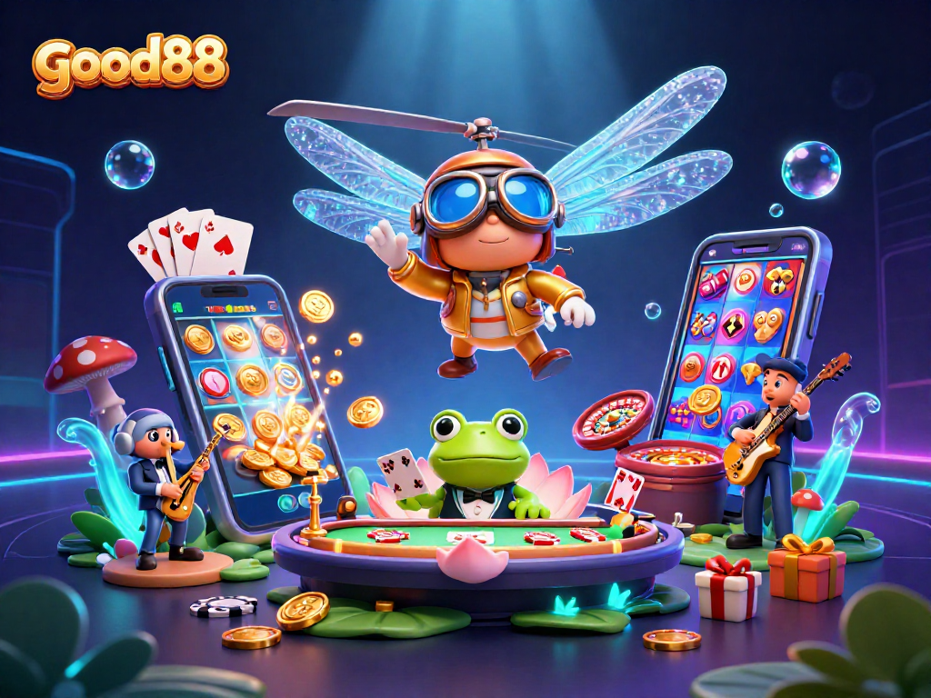 Engage with exciting games at good88 and win big with vibrant casino-themed characters.