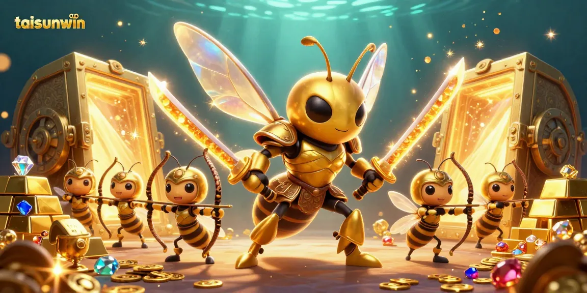 Experience exciting gameplay at taisunwin with vibrant characters and dazzling casino treasures illuminating the scene.