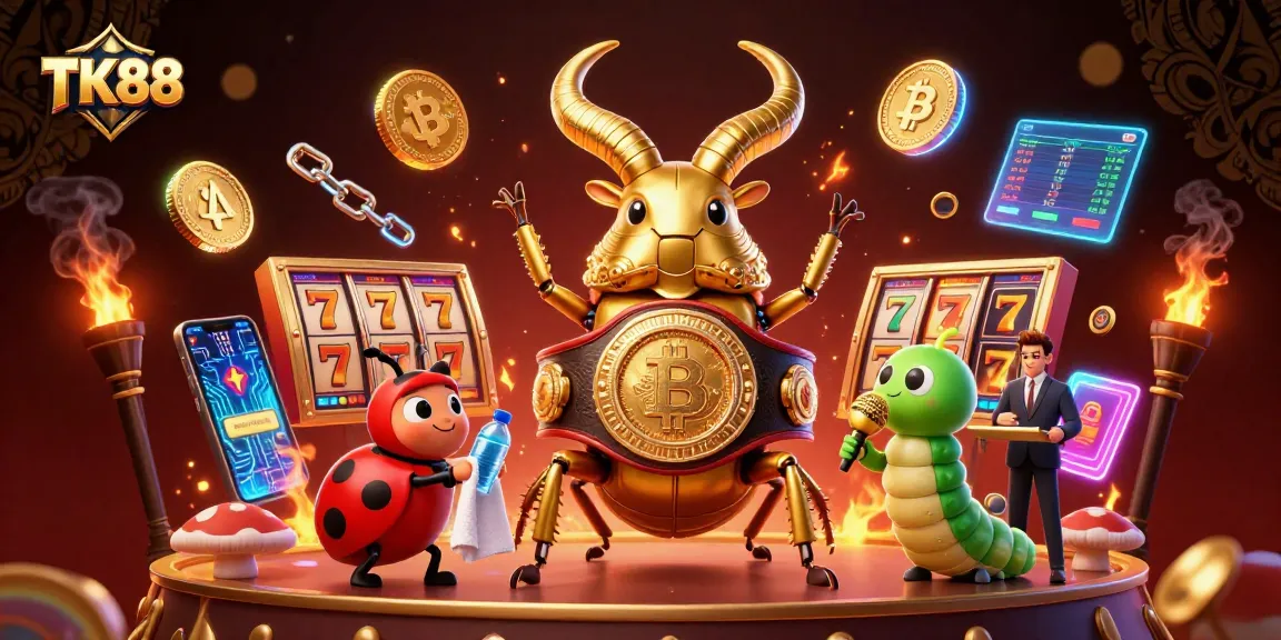 Experience excitement at TK88 with a 3D party of vibrant casino elements and characters.
